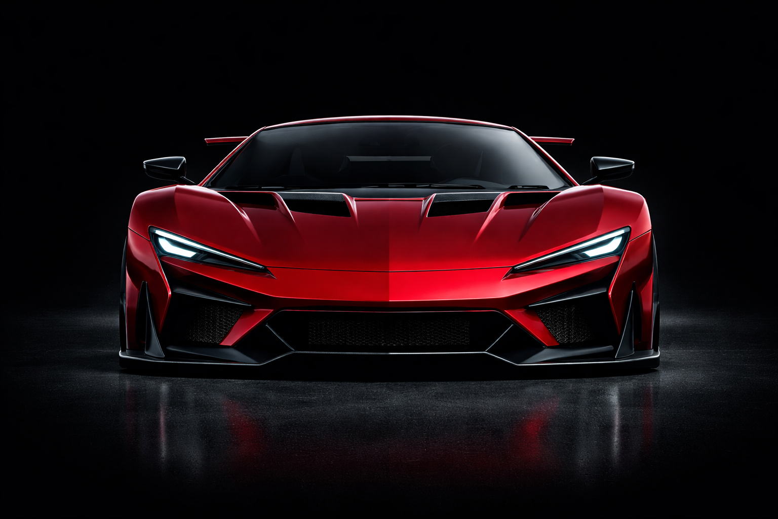 Roter Sportwagen Frontansicht